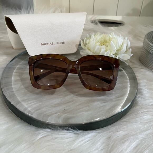 NEW Michael Kors Polynesia MK2013 Vintage Tortoise Shell Brown Square Sunglasses - Picture 8 of 14